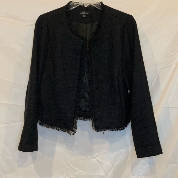 Violet b. Suit Jacket Frayed bottom and sleeves. - Picture 1 of 2